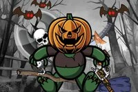 호박 생물체를 상대로 다양한 무기를 사용하는 스트레스 해소 게임