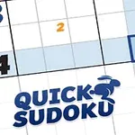 스도쿠 퍼즐과 QUICK SUDOKU라는 글자가 포함된 이미지