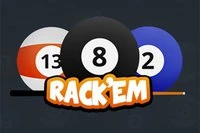 RackEm은 재미있는 2인용 온라인 8볼 당구 게임