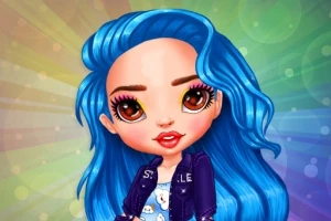 파란 머리를 가진 소녀의 캐릭터 이미지