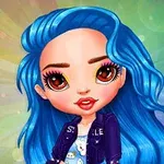 파란 머리를 가진 소녀의 캐릭터 이미지