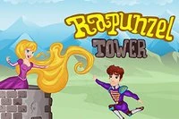 악마 같은 마녀가 높은 탑에 라푼젤을 가두고 있어요