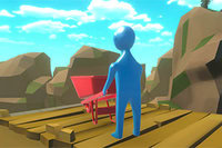 산, 외바퀴 손수레, 그리고 어려운 장애물로 가득 찬 길을 상상해보세요