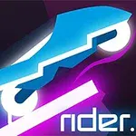 파란색 자동차가 기울어진 각도로 도로 위를 달리는 모습