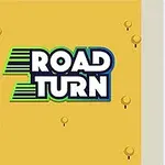 노란 배경에 ROAD TURN 텍스트와 여러 차량이 도로를 주행하는 이미지
