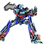 파란색과 빨간색의 로봇이 액션 자세를 취하고 있는 이미지