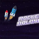 우주 배경에 두 개의 로켓과 여러 가지 행성이 있는 이미지