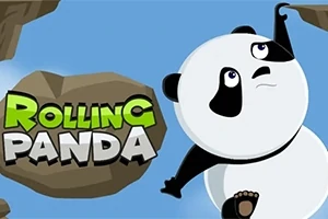 Help the panda escape the tunnel by jumping and rolling from platform to platform