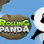 Help the panda escape the tunnel by jumping and rolling from platform to platform