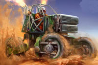 로버를 만들어 먼 행성의 언덕을 넘는 신나는 아케이드 모험