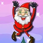 Jump up through the clouds collecting gifts while avoiding those red nasties