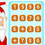 산타클로스와 숫자 퍼즐이 있는 이미지