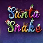 형형색색의 산타 모자를 쓴 글자들과 초록색 모자를 쓴 뱀이 어두운 배경에서 나타난 이미지