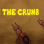 갈색 배경 위에 큰 노란 글씨로 SAVE THE CRUMB이라고 쓰여 있고, 여러 개미들이 주변에 있는 이미지