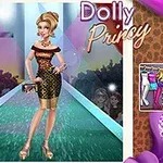 모델이 무대 위에서 고급스러운 드레스를 입고 포즈를 취하는 장면