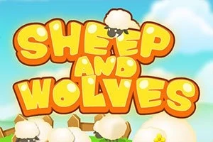 Sheep and Wolves라는 노란색 문자와 양들이 만화 스타일로 그려진 이미지입니다