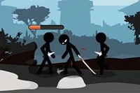 스틱 사무라이를 조종하여 모든 적을 물리치세요