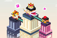 다리 만들어 고층빌딩 사이로 탈출하세요