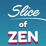 파란 배경에 Slice of Zen이라는 텍스트와 손가락 아이콘이 있는 이미지