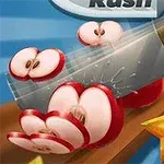 칼로 여러 조각으로 잘린 사과와 별 모양 과일이 있는 이미지