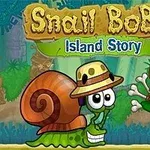 썬캡을 쓴 달팽이가 있고, 옆에는 청록색 괴물이 북을 치며 서 있다