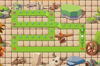 자신을 움직여 꼬리를 물지 않도록 주의하면서 가능한 빨리 모든 점을 먹으세요.