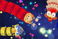 맛있는 과일이나 음식 알갱이를 먹어 배고픈 뱀을 길게 만드세요