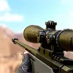 저격소총 조준경을 통해 목표물을 겨냥하고 있는 손