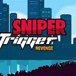 도시의 고층 건물을 배경으로 빨간 고글을 쓴 검은 옷의 저격수가 총을 들고 있는 이미지