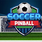 축구 골대 앞에 축구공과 함께 Soccer Pinball이라는 문구가 있는 이미지