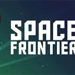 우주를 배경으로 왼쪽에 로켓이 있고 오른쪽에 SPACE FRONTIER라는 텍스트가 있는 이미지