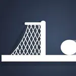 축구 골대와 공이 있는 간단한 흰색 실루엣 일러스트레이션