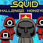 파란 배경에 네 명의 빨간 로브를 입고 가면을 쓴 캐릭터들과 중앙의 회색 가면 캐릭터가 있는 이미지