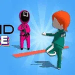 파란 배경 앞에 분홍색 복장을 입은 사람과 초록색 운동복을 입은 사람의 이미지