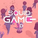 캐릭터들이 분홍색 배경 위에 서 있는 장면입니다