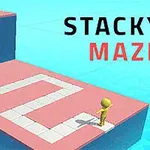 노란색 캐릭터가 분홍색과 흰색 타일로 된 경로 위에 서 있는 장면