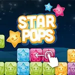 별 모양의 웃는 블록들이 여러 색깔로 배열되고 가운데에는 STAR POPS라는 글자가 있는 이미지