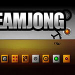 강철 톱니바퀴와 나무 배경 위에 STEAMJONG이라는 큰 글자가 중앙에 위치해 있으며, 아래에는 다양한 아이콘들이 나열되어 있다