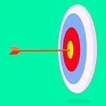 과녁 중앙에 화살이 명중한 이미지