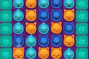 다양한 색상의 동물 모양 아이콘들이 그리드 형태로 배열된 이미지