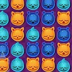 다양한 색상의 동물 모양 아이콘들이 그리드 형태로 배열된 이미지