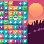 Clear groups of 3 or more blocks in the relaxing game of Sunset Valley