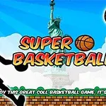 농구 공과 농구 골대, 자유의 여신상 실루엣이 포함된 그래픽 이미지