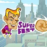 정장을 입은 금발 남성이 주먹을 내지르며 괴물 세 마리와 대치하고 있는 장면