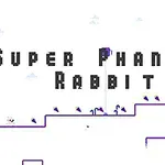 Super Phantom Rabbit 텍스트와 함께 파란 토끼 캐릭터가 있는 흰색 배경의 플랫폼 이미지