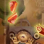 소년들이 창문을 통해 롤 케이크를 바라보는 장면