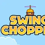 헬멧을 쓴 캐릭터가 하늘을 배경으로 하며, SWING CHOPPER라는 텍스트가 있는 이미지