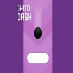 보라색 배경 위에 검은 물체와 흰색 막대가 있는 장면