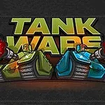 녹색과 파란색 탱크 두 대가 화염을 발사하며 정면을 향하고 있는 이미지