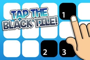 검은 타일을 손가락으로 누르는 장면과 함께 TAP THE BLACK TILE!